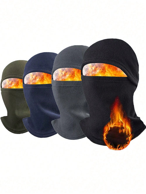 1pc Men's Windproof Face Mask Neck Warmer Ear Protector Hat, Suitable For Winter Cycling