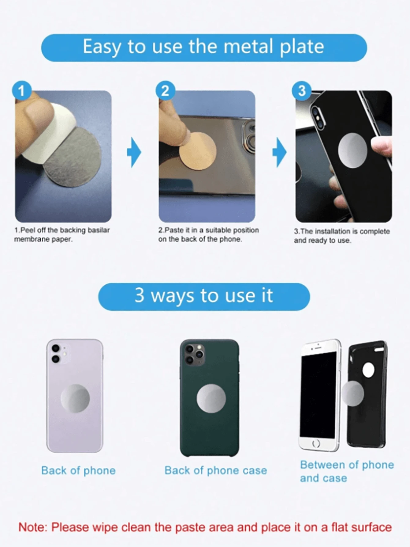 1pc Metal Material Circular Mini Magnetic Phone Holder, Car Multifunctional Phone Navigation Holder, Car Dashboard Holder