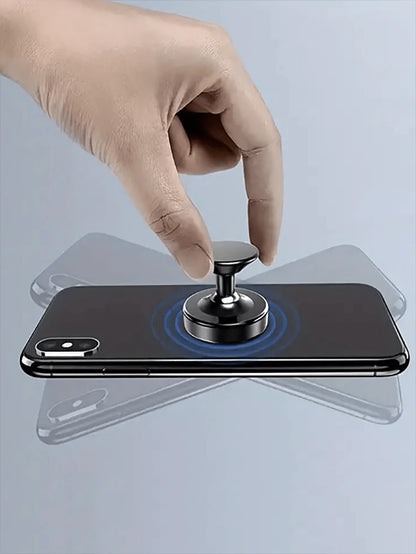 1pc Metal Material Circular Mini Magnetic Phone Holder, Car Multifunctional Phone Navigation Holder, Car Dashboard Holder