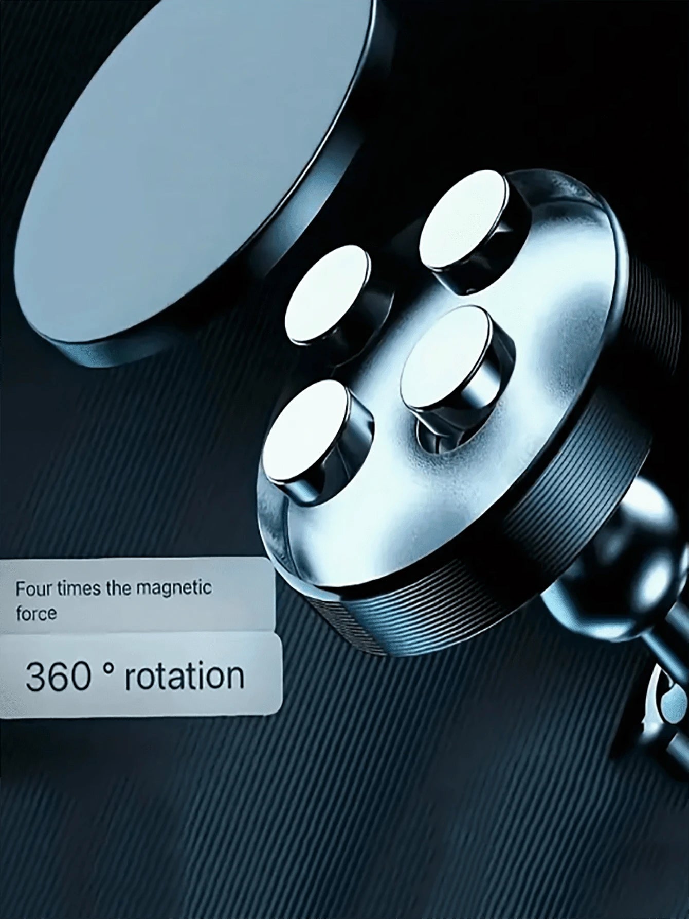 1pc Metal Material Circular Mini Magnetic Phone Holder, Car Multifunctional Phone Navigation Holder, Car Dashboard Holder