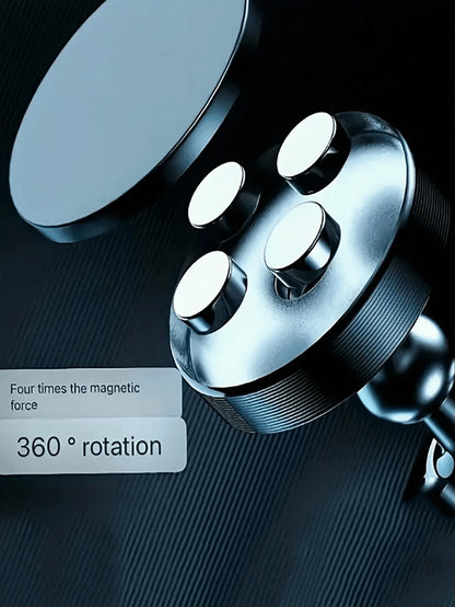 1pc Metal Material Circular Mini Magnetic Phone Holder, Car Multifunctional Phone Navigation Holder, Car Dashboard Holder