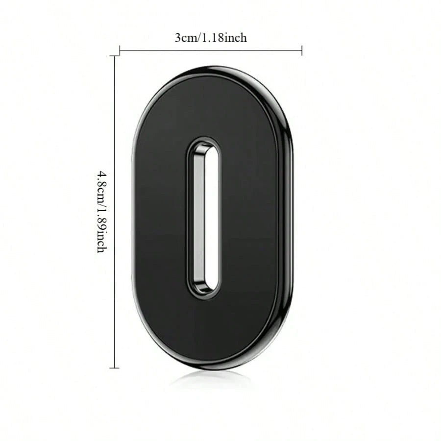 1Pc Mini Car Phone Holder, Sleek Oval Magnetic Car Mount, Well-Suited For Car Interiors With One-Handed Operation. Featuring Compact Hidden Styling, It Fits Dashboards And Leather Trims Of Most Car Mo