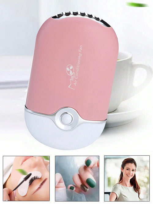 1pc Mini Handheld Fan, Compact & Portable, Suitable For Eyelash Extension Drying/Styling, Unisex, Ideal For Indoor/Outdoor, Travel/Home/Office Use