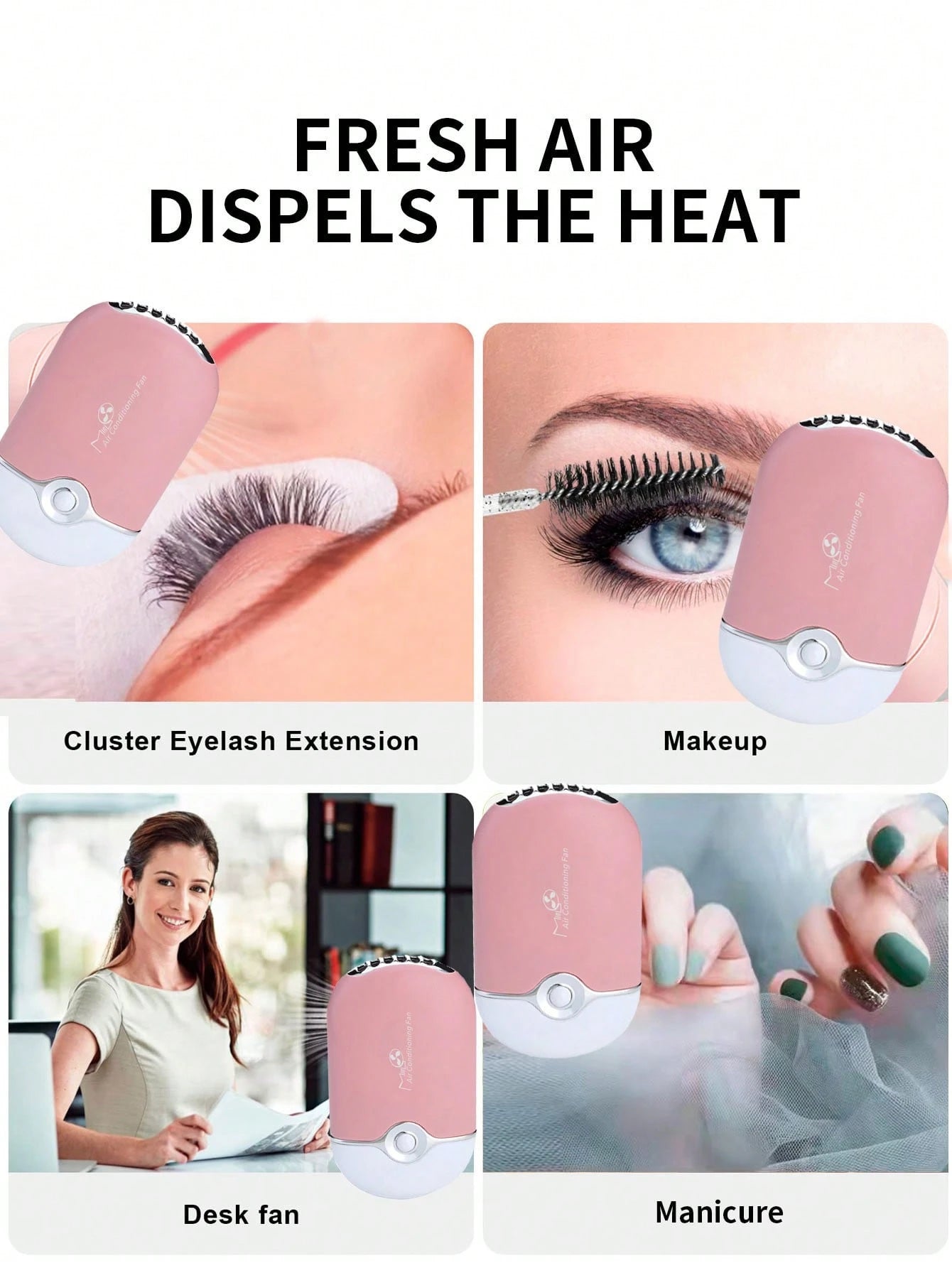 1pc Mini Handheld Fan, Compact & Portable, Suitable For Eyelash Extension Drying/Styling, Unisex, Ideal For Indoor/Outdoor, Travel/Home/Office Use