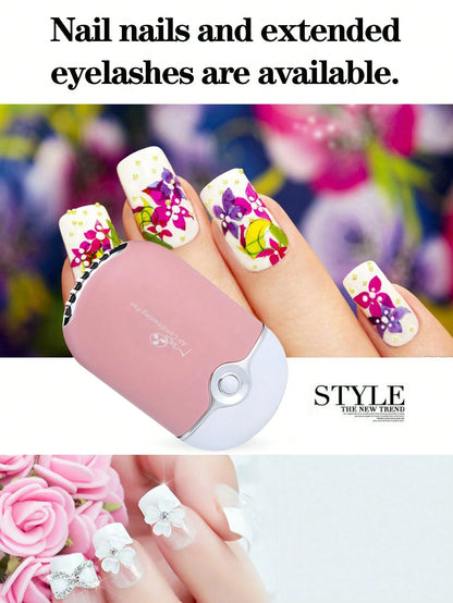 1pc Mini Handheld Fan, Compact & Portable, Suitable For Eyelash Extension Drying/Styling, Unisex, Ideal For Indoor/Outdoor, Travel/Home/Office Use