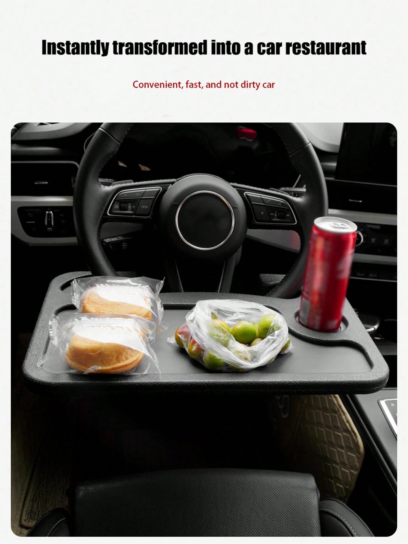 1pc Multifunctional Minimalist Car Dining Tray