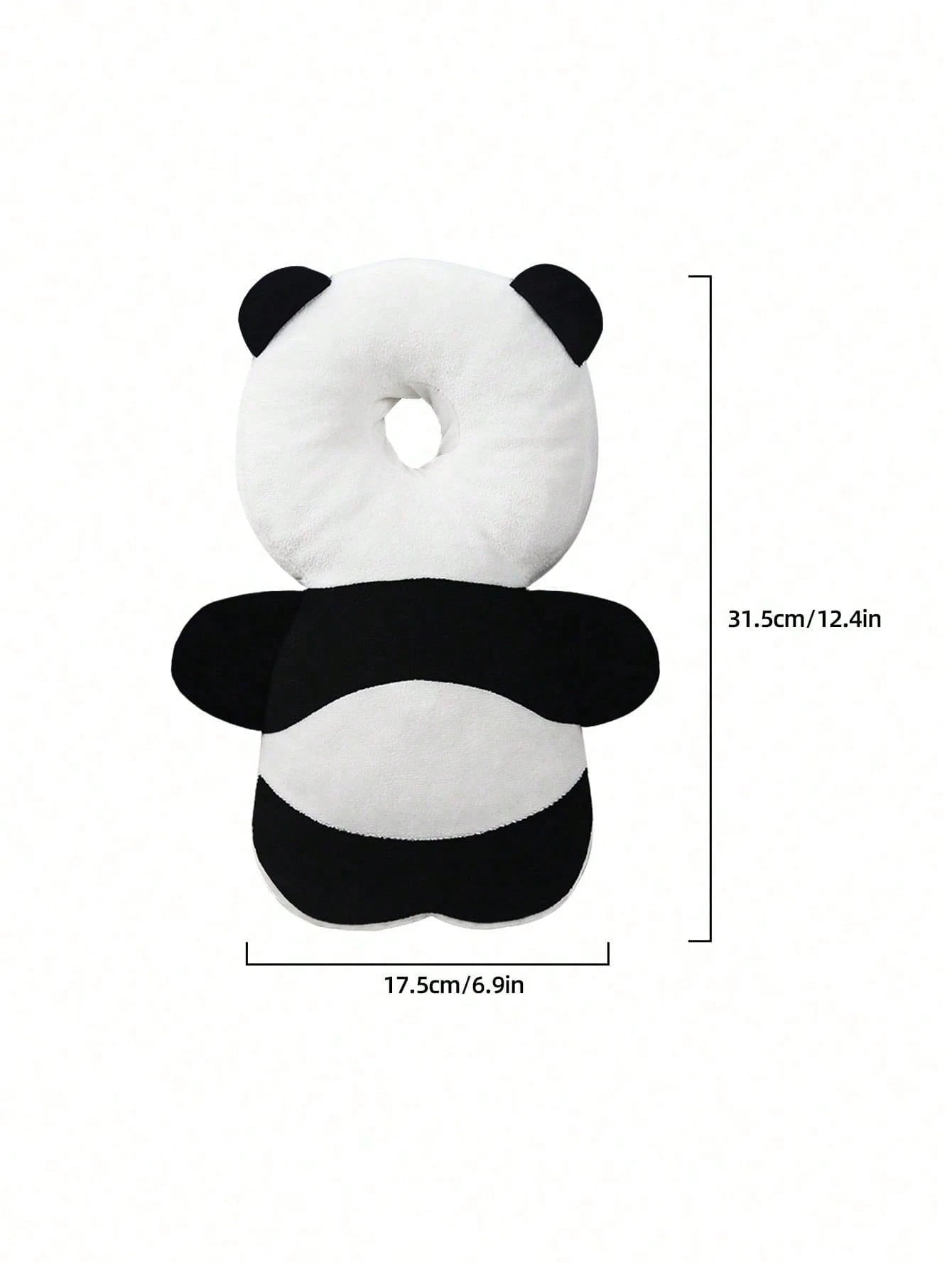1pc New Baby Anti-Fall Head Protection Pillow, Baby Head Protection Cap, Anti-Fall Head Cushion, Cute Panda & Brown Bear Design, Adjustable Strap, Baby Crawling & Walking Head Protection Cap, Unisex B