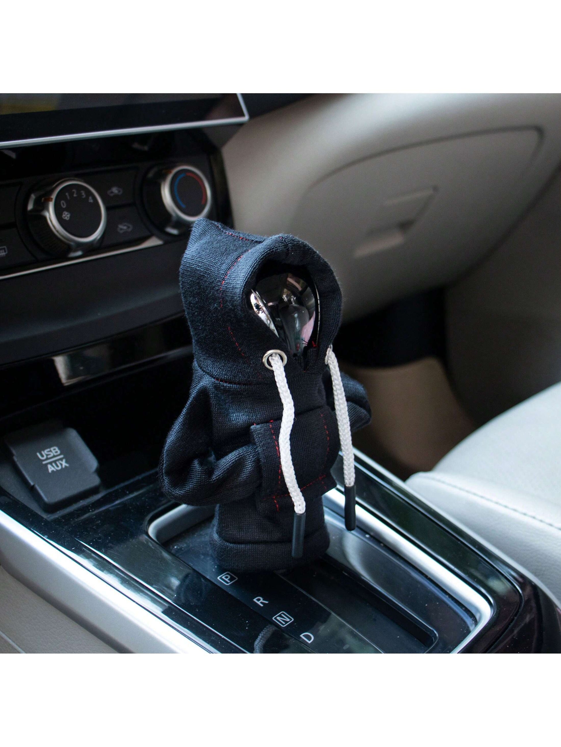 1pc New Gear Stick Shift Cover, Sweat-Absorbing, Anti-Slip, Gear Lever Clothing Protector, Car Accessories