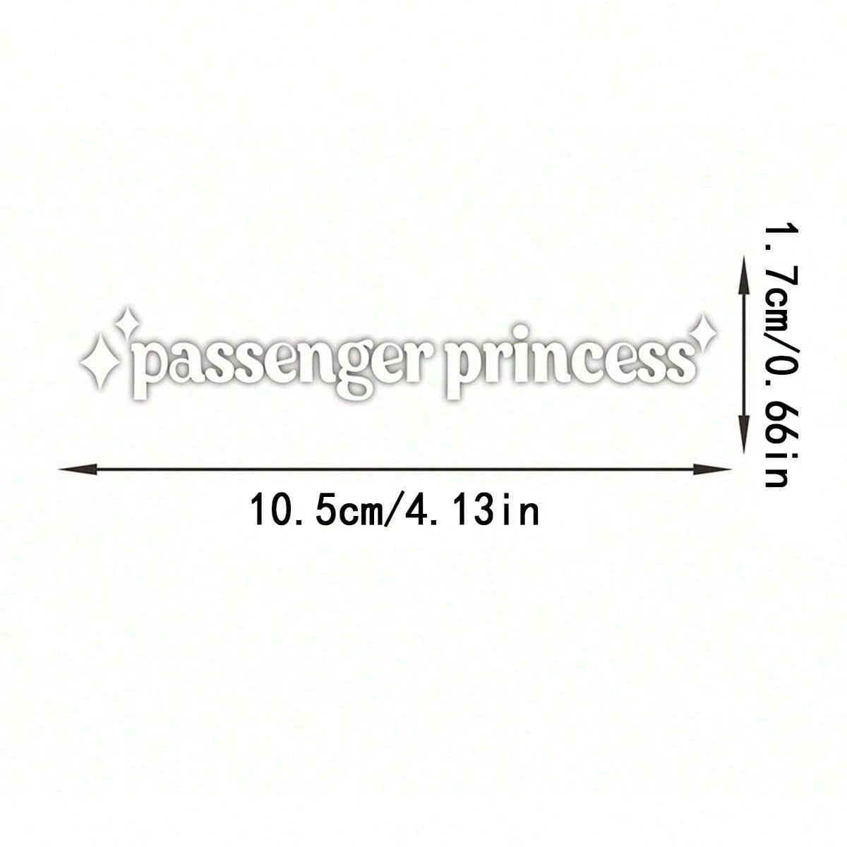 1pc Passenger Princess Car Mirror Sticker- Perfect For Ladies Gifts, Car Window Stickers, Plastic Materials, Car Accessories, Great For Ladies Gifts, Car Window Stickers