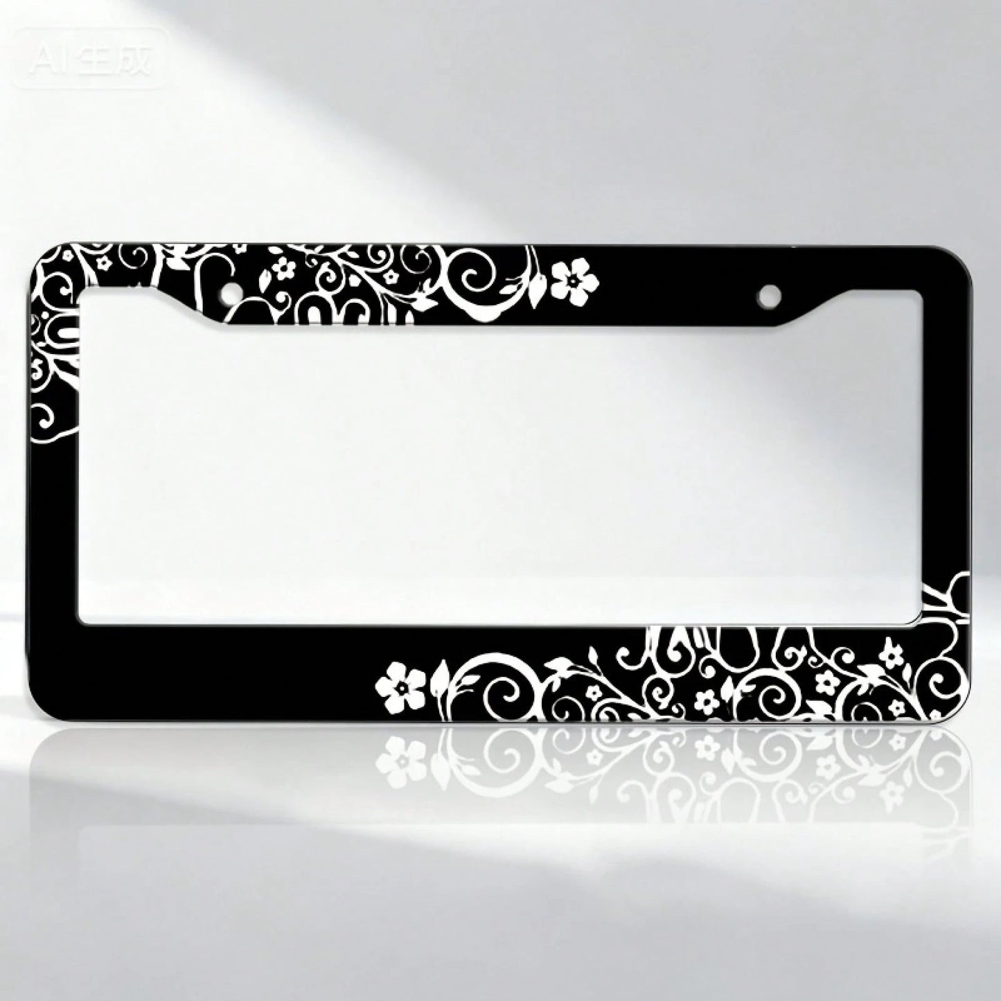 1Pc Patterned Unisex License Plate Frame,12.2*6.3Inch,Comes With Mounting Screws,Durable Car Exterior Decor,Vehicle Accessory,Car Must Haves,Car Decor,Car Cover,Gifts,Car Acessesories>Essentials,Car P