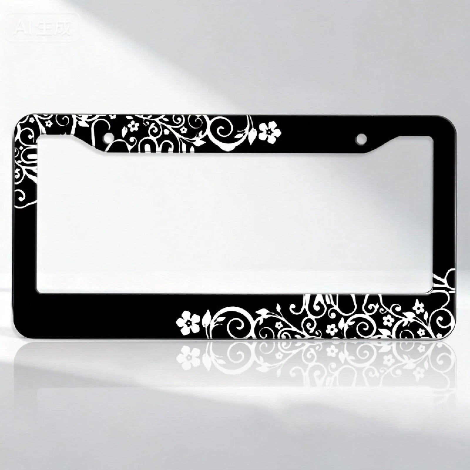 1Pc Patterned Unisex License Plate Frame,12.2*6.3Inch,Comes With Mounting Screws,Durable Car Exterior Decor,Vehicle Accessory,Car Must Haves,Car Decor,Car Cover,Gifts,Car Acessesories>Essentials,Car P