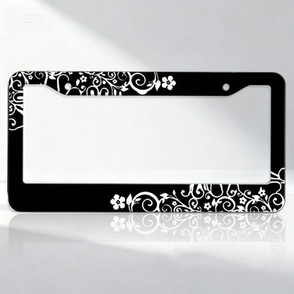 1Pc Patterned Unisex License Plate Frame,12.2*6.3Inch,Comes With Mounting Screws,Durable Car Exterior Decor,Vehicle Accessory,Car Must Haves,Car Decor,Car Cover,Gifts,Car Acessesories>Essentials,Car P
