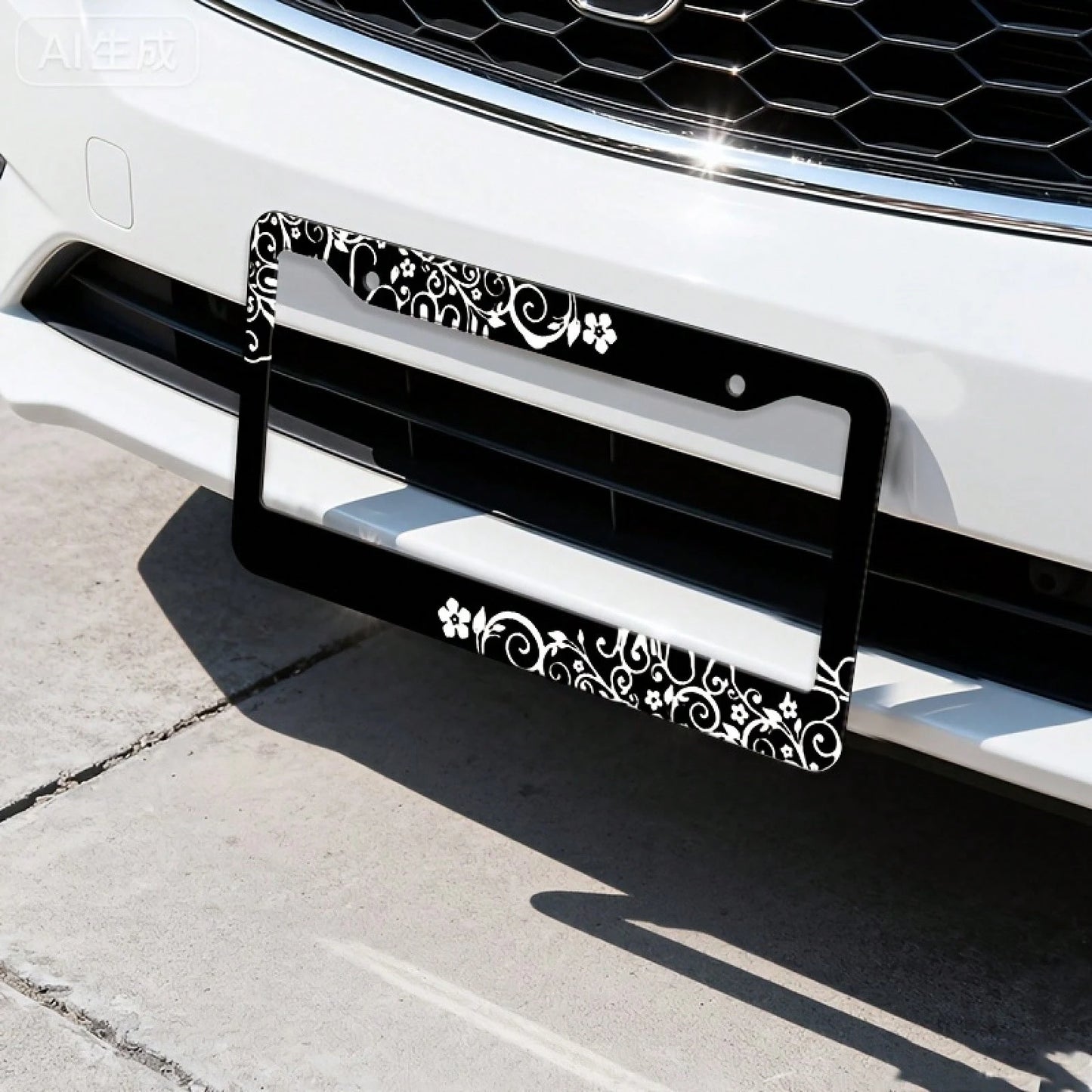 1Pc Patterned Unisex License Plate Frame,12.2*6.3Inch,Comes With Mounting Screws,Durable Car Exterior Decor,Vehicle Accessory,Car Must Haves,Car Decor,Car Cover,Gifts,Car Acessesories>Essentials,Car P