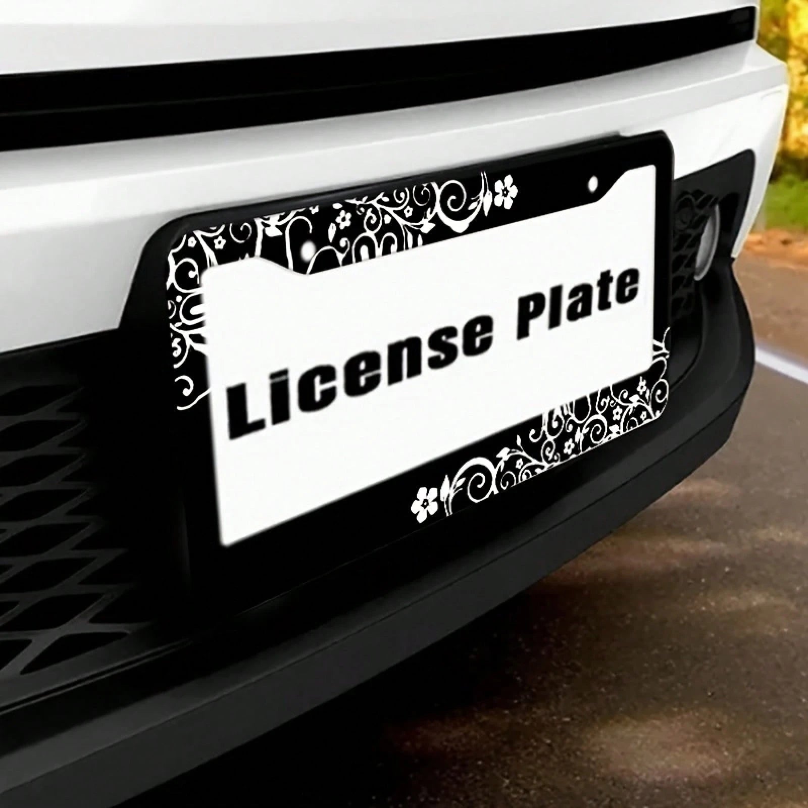 1Pc Patterned Unisex License Plate Frame,12.2*6.3Inch,Comes With Mounting Screws,Durable Car Exterior Decor,Vehicle Accessory,Car Must Haves,Car Decor,Car Cover,Gifts,Car Acessesories>Essentials,Car P