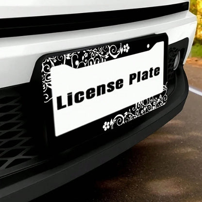 1Pc Patterned Unisex License Plate Frame,12.2*6.3Inch,Comes With Mounting Screws,Durable Car Exterior Decor,Vehicle Accessory,Car Must Haves,Car Decor,Car Cover,Gifts,Car Acessesories>Essentials,Car P