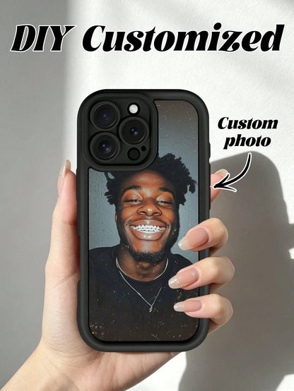 1pc Personalized Custom Name Black Phone Case Compatible With 16 Pro Max/17 Pro Max/17 Air/17/16 Plus, S26 Ultra/S26/S25 Ultra/S25 Plus/S25/A56/A55/A07/A17, And Other Models, Personalized Gift