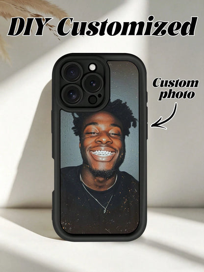 1pc Personalized Custom Name Black Phone Case Compatible With 16 Pro Max/17 Pro Max/17 Air/17/16 Plus, S26 Ultra/S26/S25 Ultra/S25 Plus/S25/A56/A55/A07/A17, And Other Models, Personalized Gift