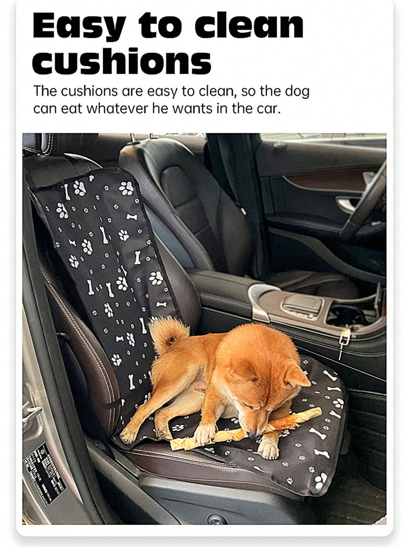 1pc Pet Mat For Car Front/Back Passenger Side, Waterproof, Wear-Resistant, Printed Oxford Cloth, Outdoor Travel Pet Pad, Cat & Dog Waterproof Backseat Mat, Anti-Dirty Pet Car Mat, Pet Accessories