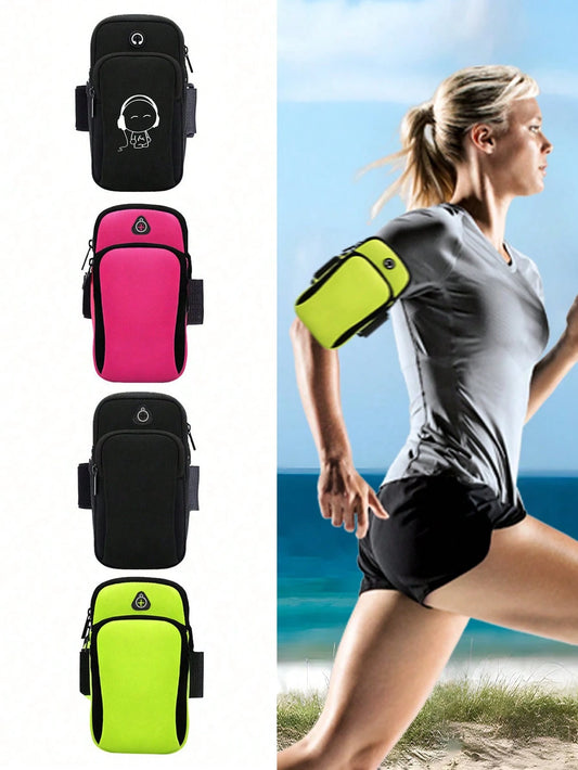 1pc Phone Holder For Running Armband Compatible With IPhone 15 14 13 12 11 Pro Max XS XR X 8 7 6 Plus SE Mini Galaxy Ultra Edge S24 S23 S22 S21 S20 Note 20 10 Pouch Bag,Arm Band Sleeve Fit Sport Gym H