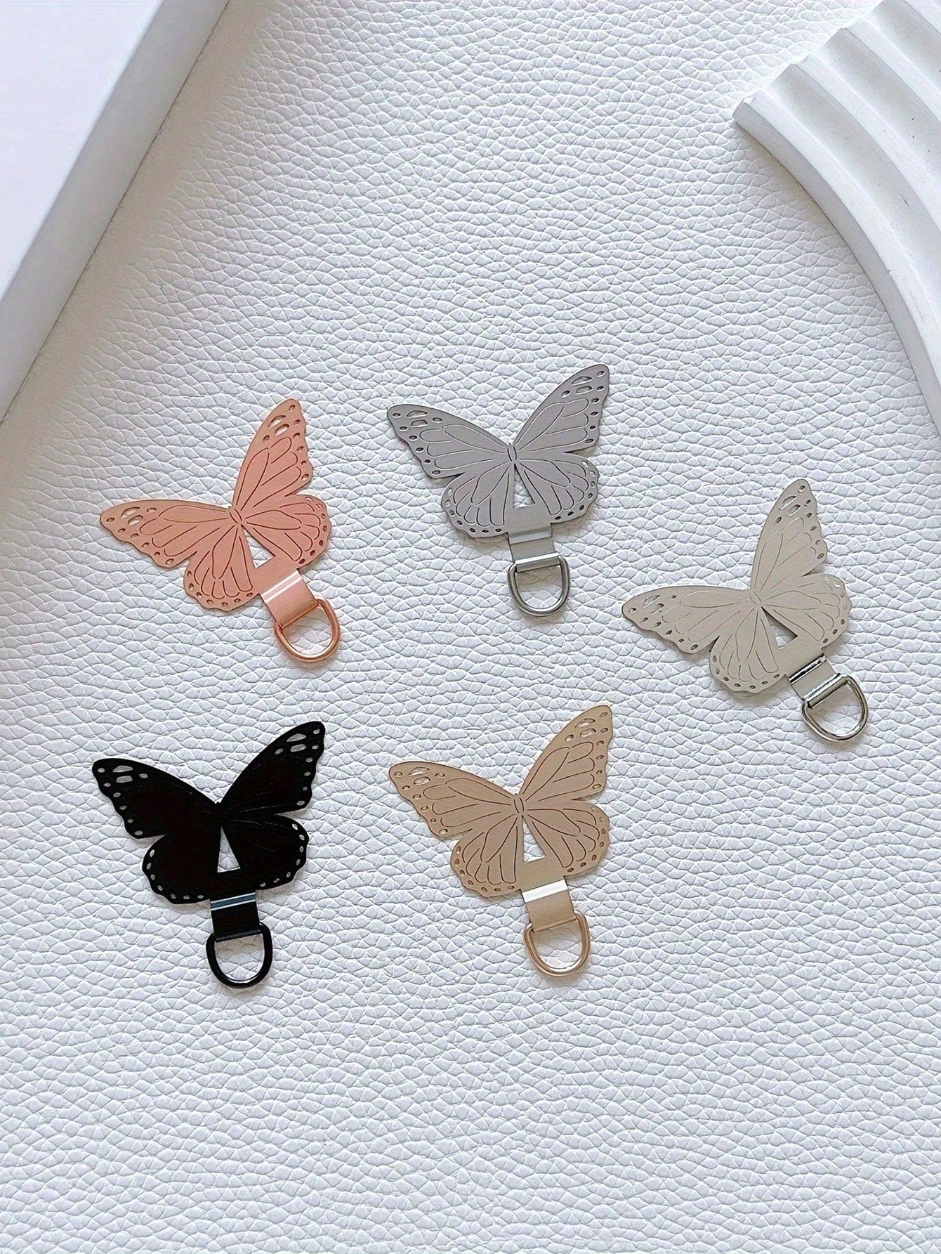 1pc Phone Pad, Phone Rope Fixing Clip, Stainless Steel Anti Loss Phone Case Hanging Rope Pad