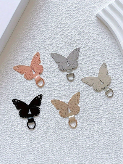 1pc Phone Pad, Phone Rope Fixing Clip, Stainless Steel Anti Loss Phone Case Hanging Rope Pad