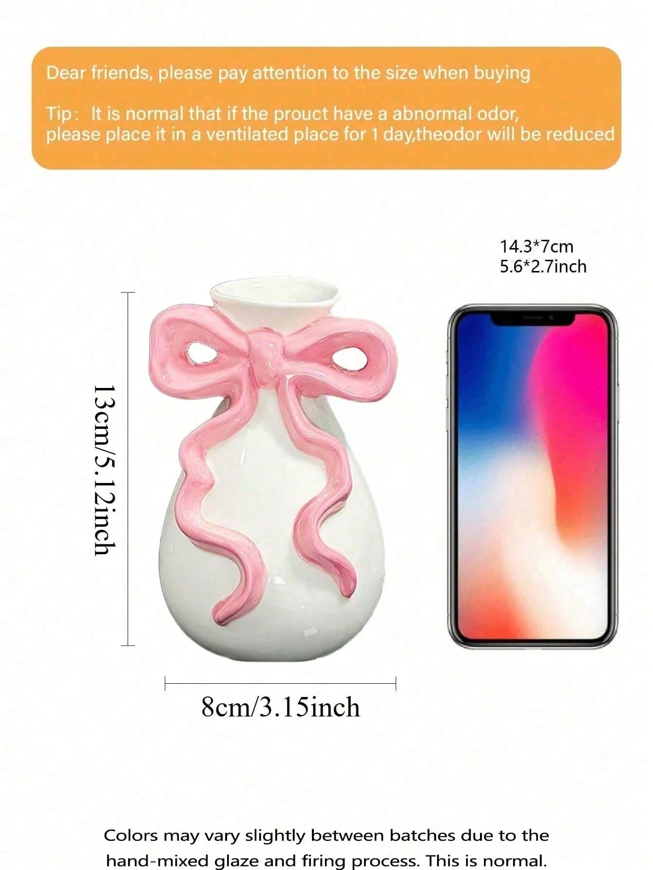 1pc Pink Bow Vase, Cute Decorative Vase, Suitable For Baby Room Decoration, Can Be Used For Flower Arrangement Or Displaying Tulips And Dried Flowers, Ideal Decoration For Vanity, Bedroom, And Wedding
