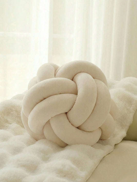 1pc Plain Color Versatile Octagonal Decoration Throw Pillow, For Sofa, Coffee Table, Bedroom, Decorative Cushion,Cream White