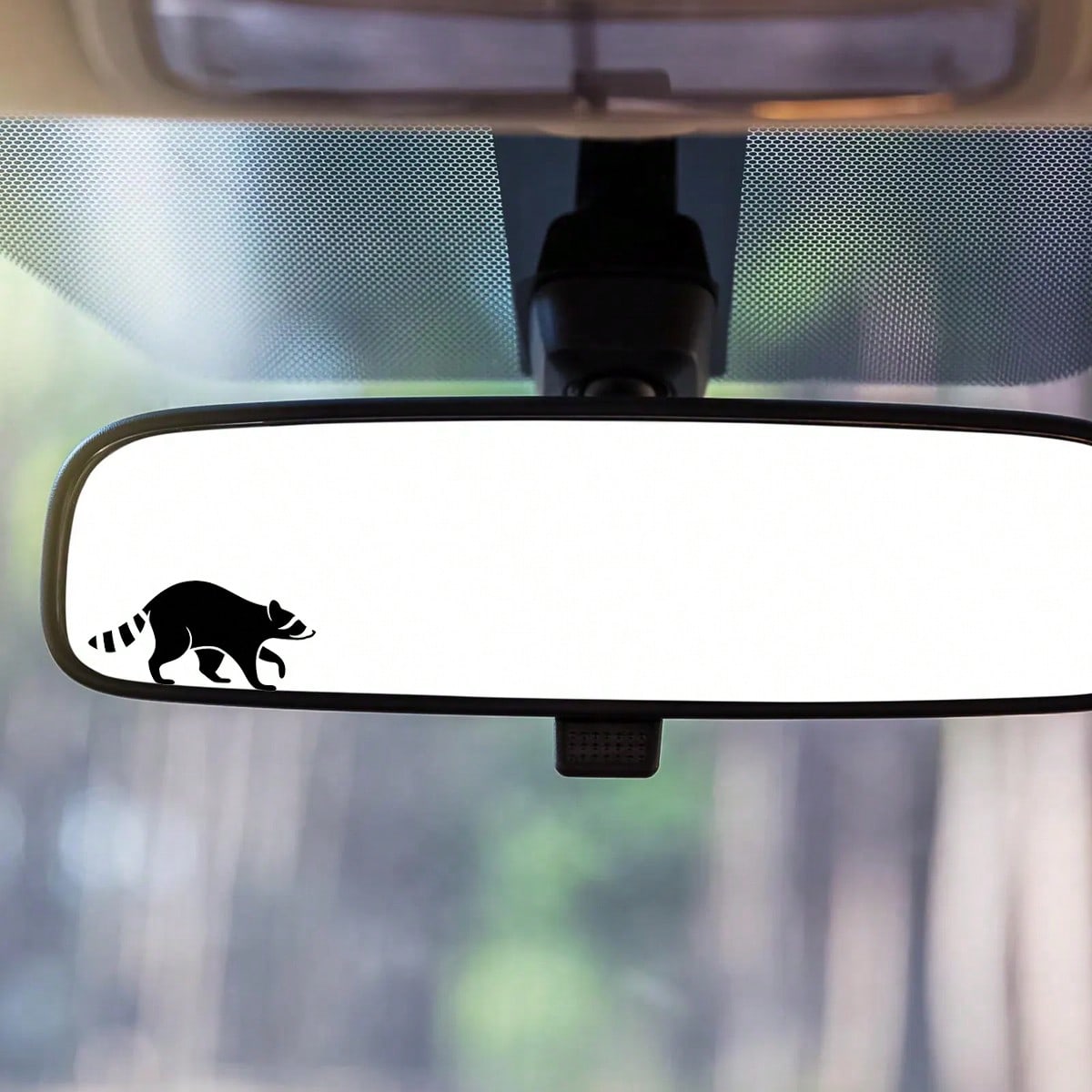 1pc Plastic Raccoon Sticker- Small Easter Egg Car Truck Sticker, Car Decal, Truck, SUV, Windshield Sticker, Rearview Mirror Sticker, Car Sticker, Egg, Indoor Outdoor Sticker