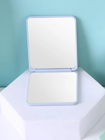 1pc Portable Folding Makeup Mirror, Adjustable Handheld Mirror With Stand, Suitable For Dorm Desk And Office Vanity Mirror, Gift For Women And Girls, Travel Supplies Home Bathroom Decor Autumn Decorat