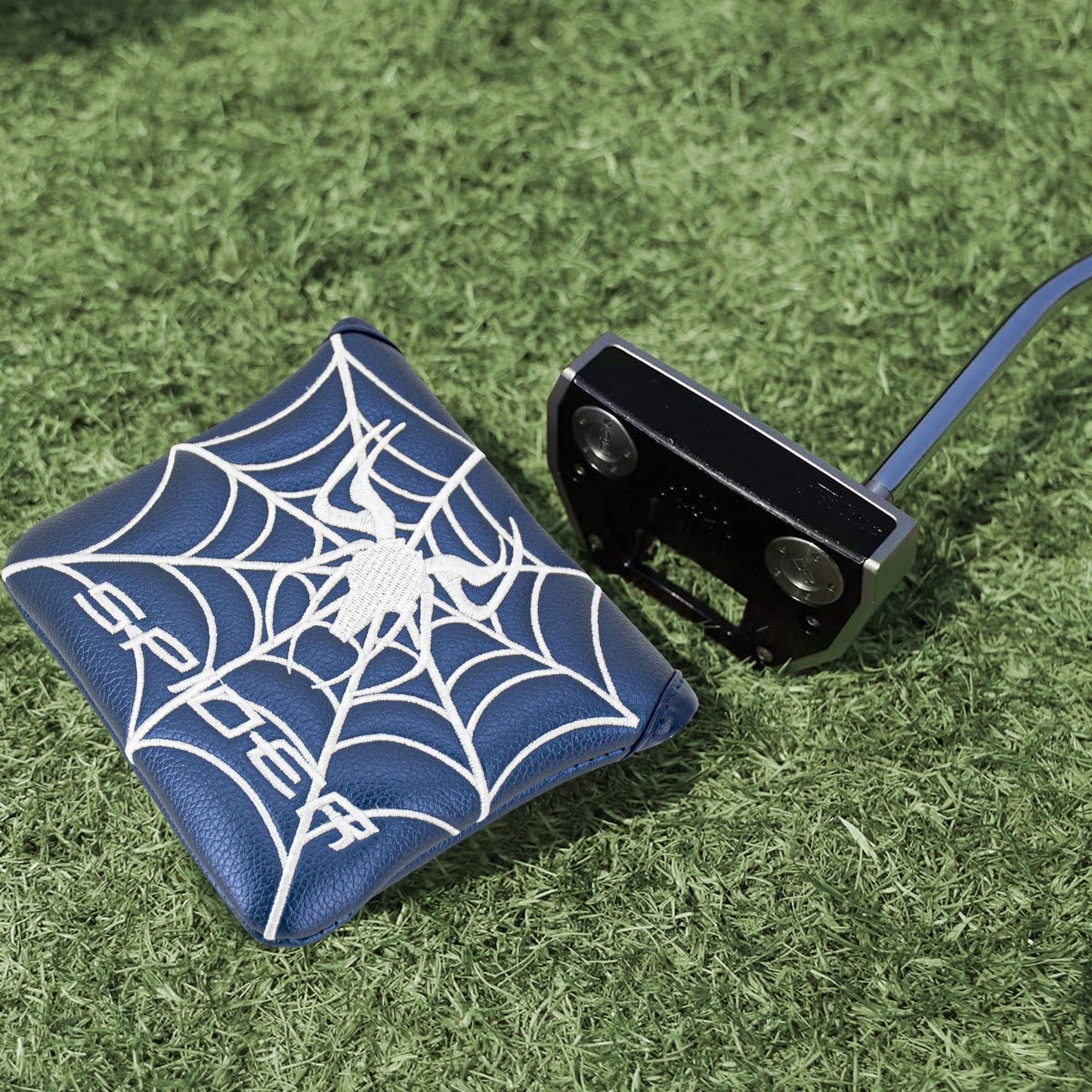 1pc PU Leather Spider Design Golf Club & Putter Head Covers- Premium Gift Set For Golf Enthusiasts & Friends