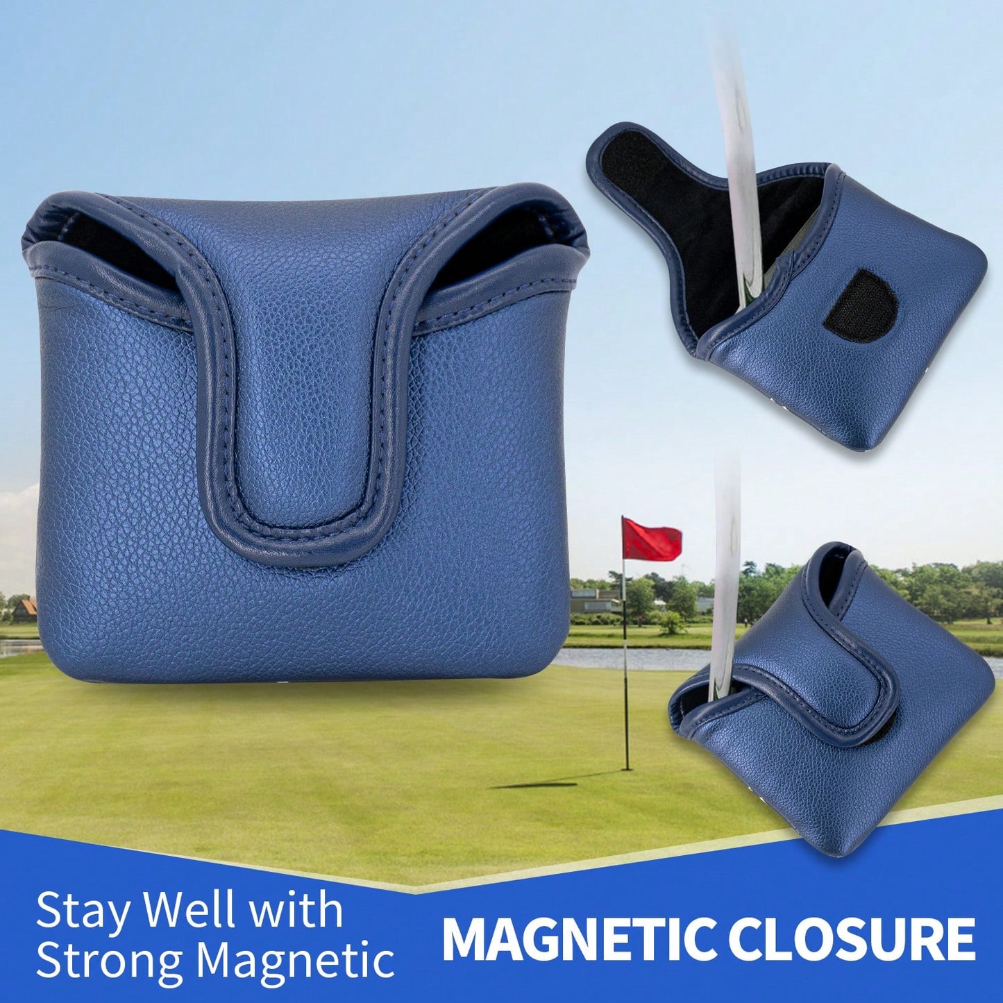 1pc PU Leather Spider Design Golf Club & Putter Head Covers- Premium Gift Set For Golf Enthusiasts & Friends
