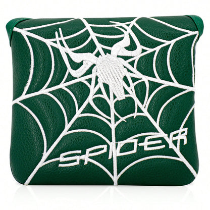 1pc PU Leather Spider Design Golf Club & Putter Head Covers- Premium Gift Set For Golf Enthusiasts & Friends