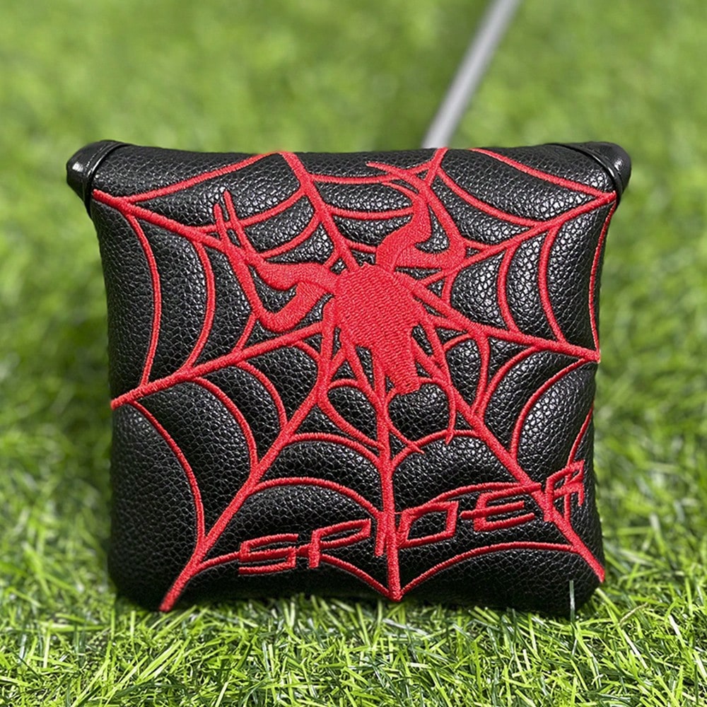 1pc PU Leather Spider Design Golf Club & Putter Head Covers- Premium Gift Set For Golf Enthusiasts & Friends