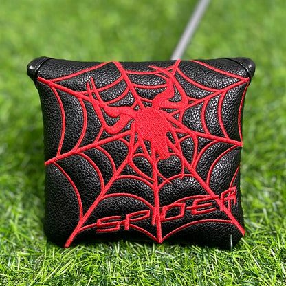 1pc PU Leather Spider Design Golf Club & Putter Head Covers- Premium Gift Set For Golf Enthusiasts & Friends