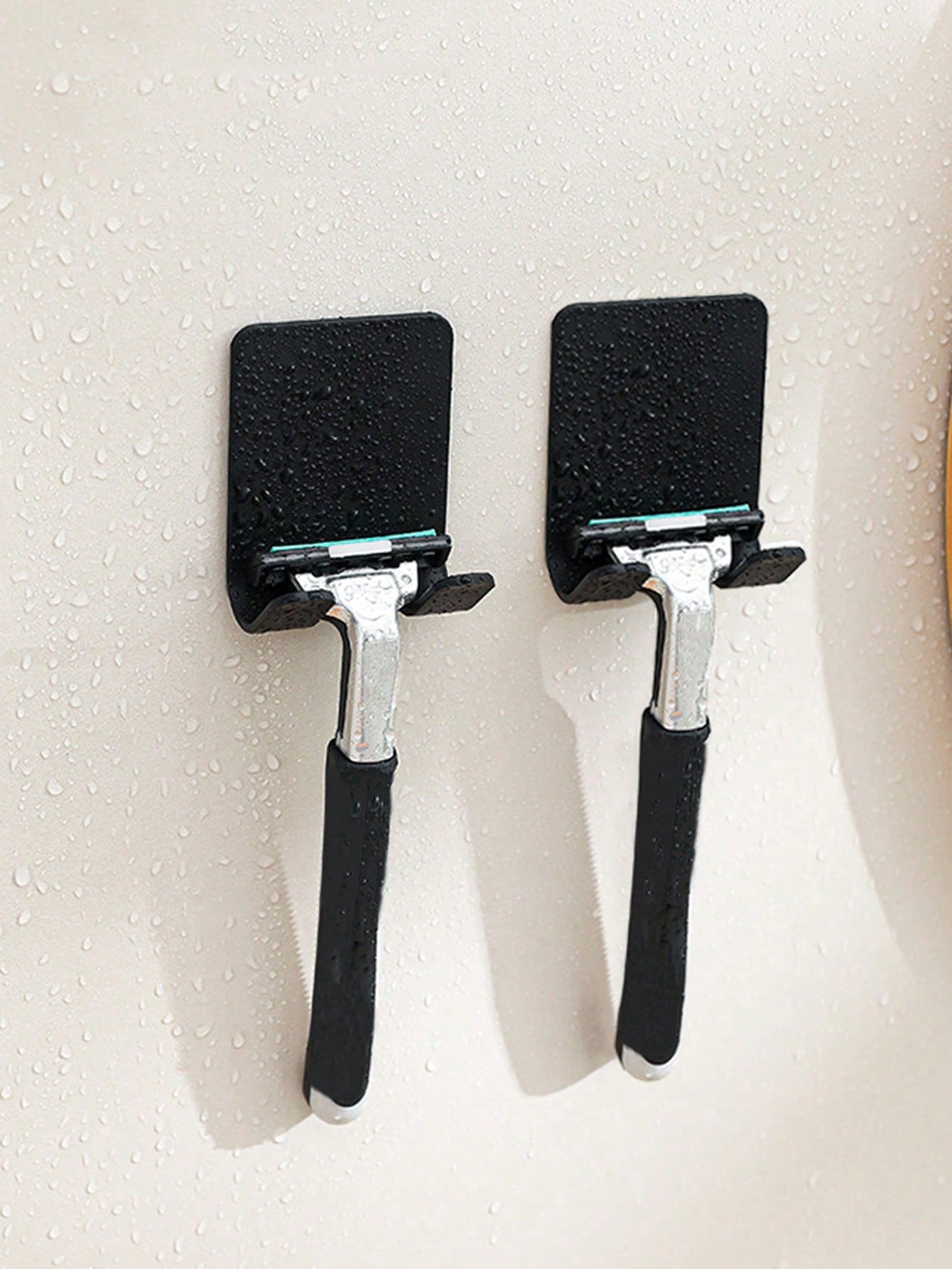 1pc Punch-Free Plastic Shaver Hook, Multifunctional Adhesive Wall Hanger For Clothes, Bags, Power Cords, Etc. In Bathroom Home Bathroom Decor Fall Decor Back To School