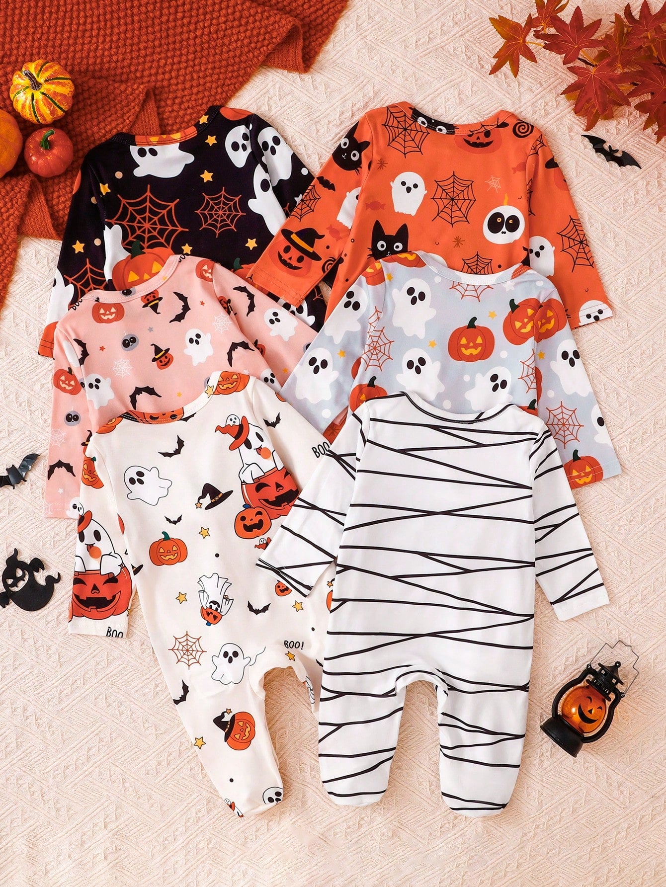[1pc Randomly Selected]Newborn Knitted Comfortable Soft Footed Cute Halloween Home Wear, Best Gift For Newborns