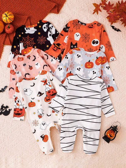 [1pc Randomly Selected]Newborn Knitted Comfortable Soft Footed Cute Halloween Home Wear, Best Gift For Newborns