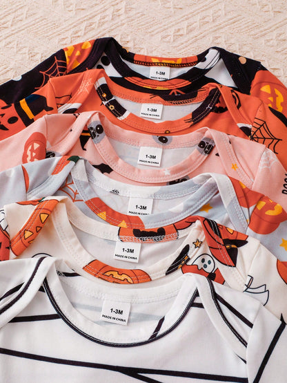 [1pc Randomly Selected]Newborn Knitted Comfortable Soft Footed Cute Halloween Home Wear, Best Gift For Newborns