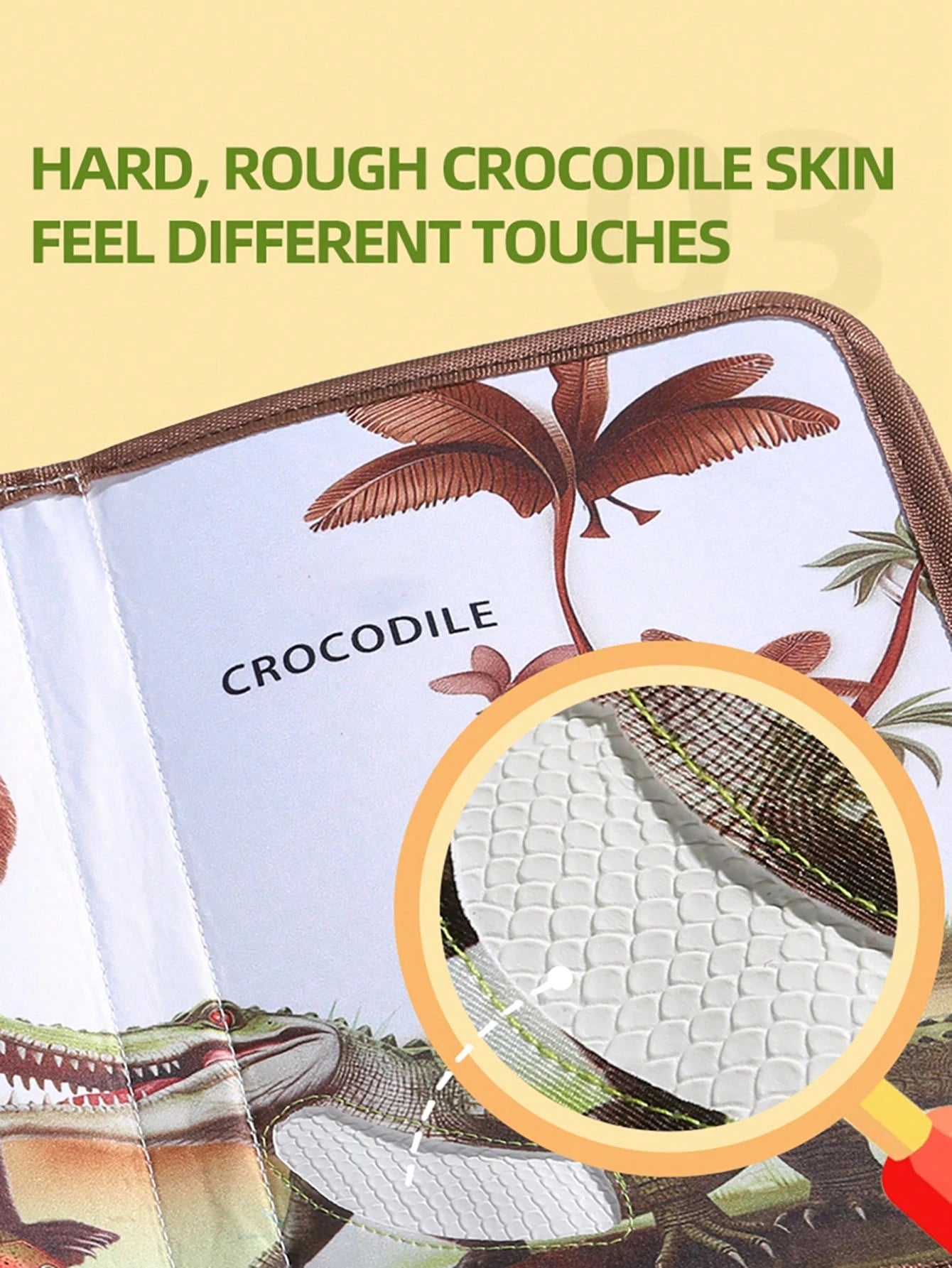 1pc Realistic Animal Touch And Feel Book, Cartoon Panda Untearable Cloth Book, Educational Cognition Picture Book, Early Learning Toy For Baby Boys And Girls, Christmas Halloween Thanksgiving Birthday