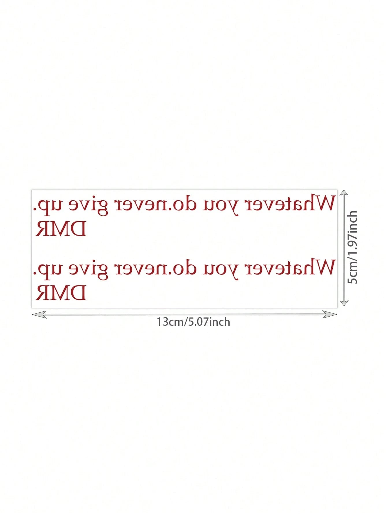 1pc Red Double Line Inspirational English Quote Horizontal Stripe Temporary Tattoo Sticker, Realistic Tattoo Design, Suitable For Daily Wear, Bachelorette Party Favors, Music Festivals, Gaming, Gradua
