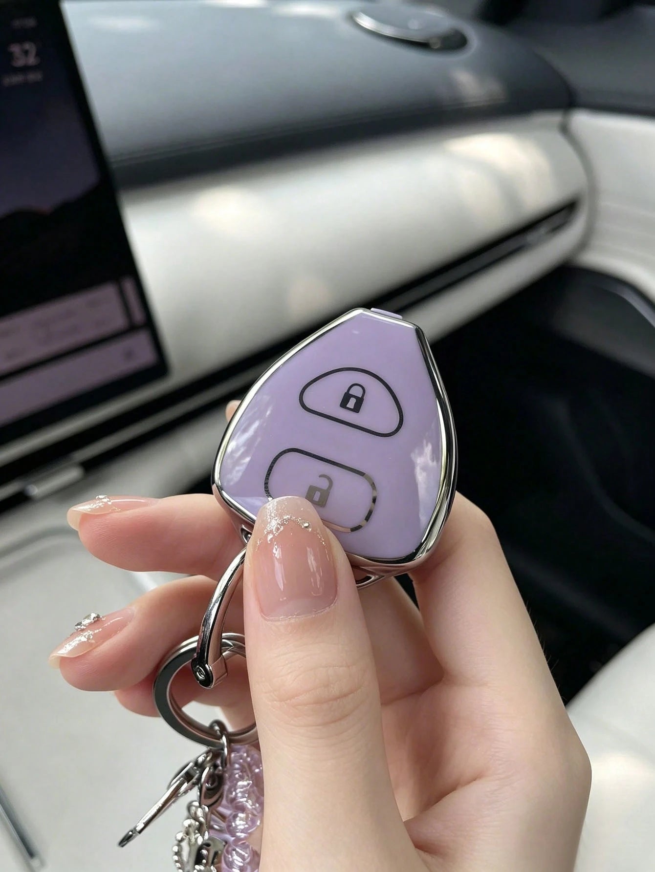 1pc Remote Key Cover For Old Camry, Highlander Split Key Shell Modification, Pearl Butterfly Accessory Key Protector, Camry RAV4 Corolla Crown Highlander Car Key Case Protective Shell
