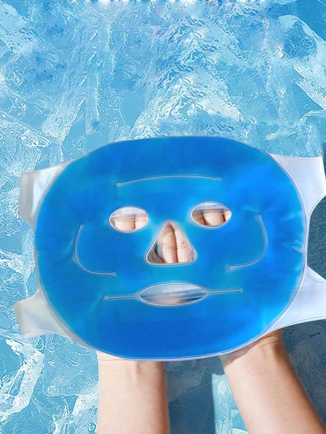 1pc Reusable Cooling Face Mask, Soothing Gel Face Mask, Relieves Fatigue, Aids Sleep, Suitable For Daily Use, Gel Ice Pack Eye Mask, Cooling Ice Pack Eye Mask/Face Mask