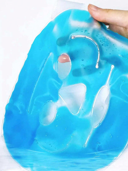 1pc Reusable Cooling Face Mask, Soothing Gel Face Mask, Relieves Fatigue, Aids Sleep, Suitable For Daily Use, Gel Ice Pack Eye Mask, Cooling Ice Pack Eye Mask/Face Mask