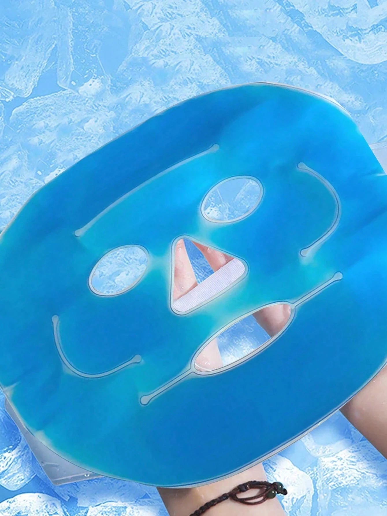 1pc Reusable Cooling Face Mask, Soothing Gel Face Mask, Relieves Fatigue, Aids Sleep, Suitable For Daily Use, Gel Ice Pack Eye Mask, Cooling Ice Pack Eye Mask/Face Mask
