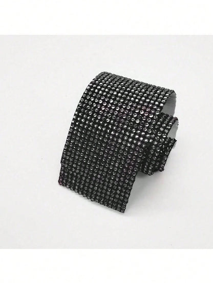 1pc Rhinestone Decorated Car Door Sill Protector