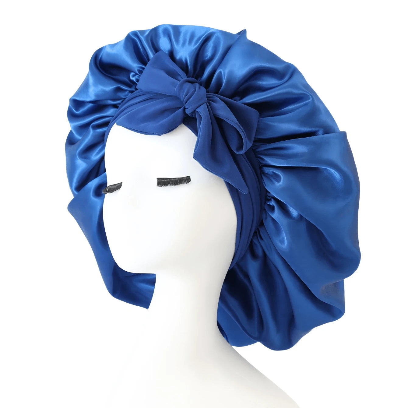 1pc Satin Sleep Cap With Adjustable Bow Tie- Lightweight, For Curly/Braided/Natural Hair, Available In Multiple Colors, Nighttime Hair Care, Soft And Close Fit For Hair, Hair Accessories