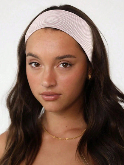 1pc/Set Fashion Women's Soft Non-Slip Headband With Bow, Stripes, Heart, Floral Print, Elastic Yoga Sports Hair Accessory, Suitable For Daily Wear, Winter Scarf Women's Headwrap, Soft Headband Women's