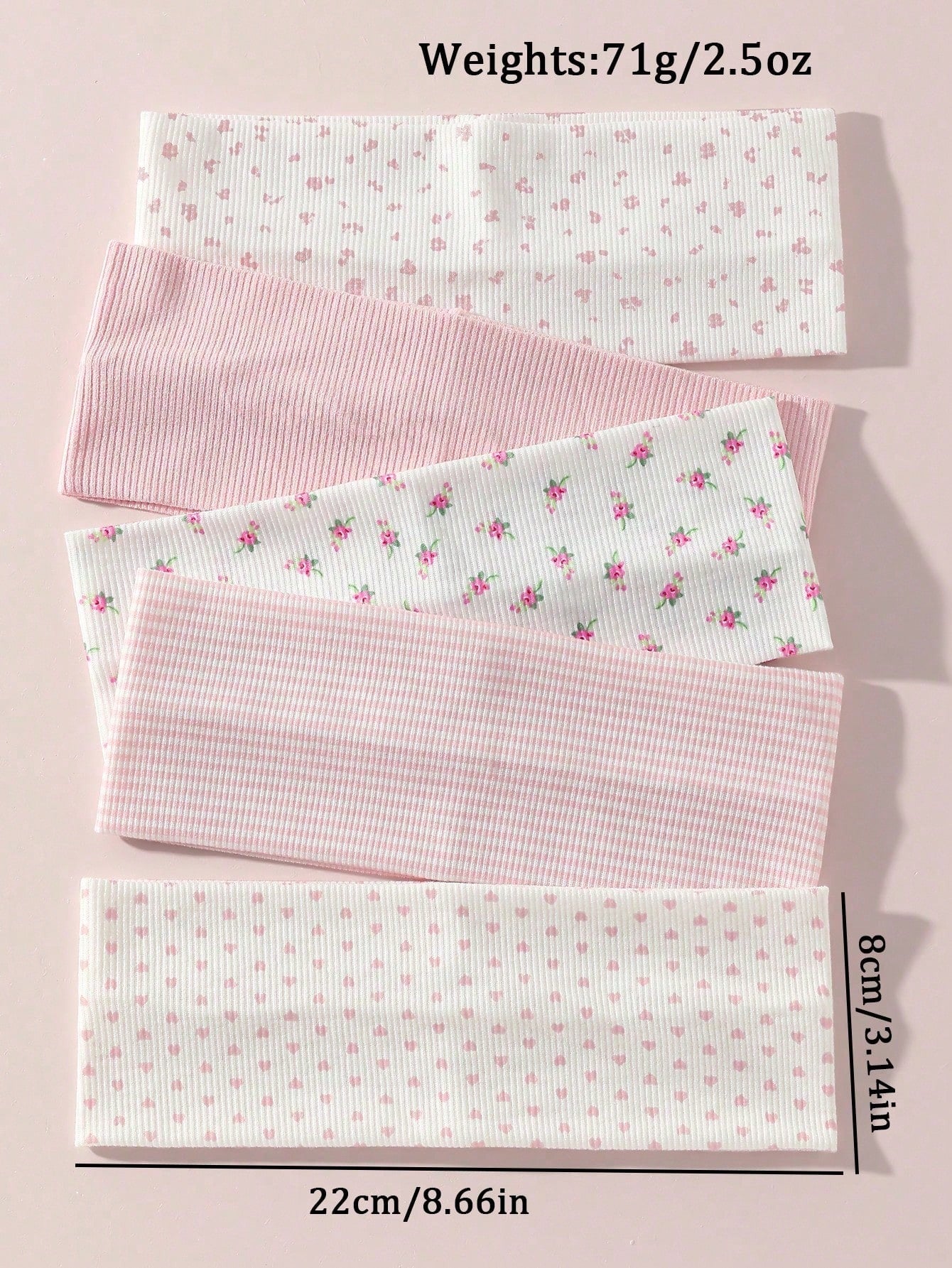 1pc/Set Fashion Women's Soft Non-Slip Headband With Bow, Stripes, Heart, Floral Print, Elastic Yoga Sports Hair Accessory, Suitable For Daily Wear, Winter Scarf Women's Headwrap, Soft Headband Women's