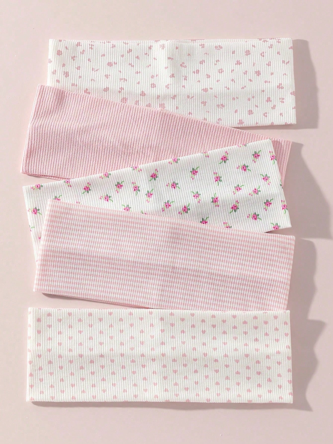 1pc/Set Fashion Women's Soft Non-Slip Headband With Bow, Stripes, Heart, Floral Print, Elastic Yoga Sports Hair Accessory, Suitable For Daily Wear, Winter Scarf Women's Headwrap, Soft Headband Women's