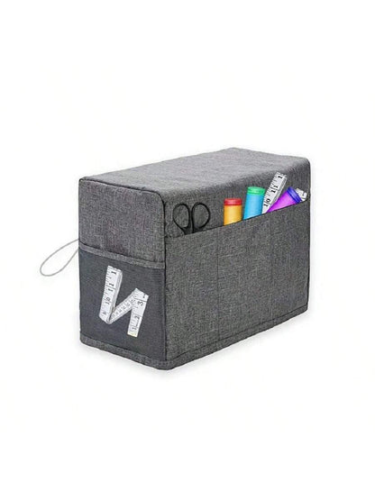 1pc Sewing Machine Cover,Dustproof & Waterproof,Pockets To Hold Sewing Supplies,Dust Cover With Convenient Side Pockets, Most Standard Machines (L46xW21xH32cm)